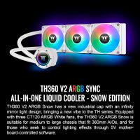 Система жидкостного охлаждения ThermalTake TH360 V2 ARGB Sync Snow Edition (CL-W365-PL12SW) изображение 6