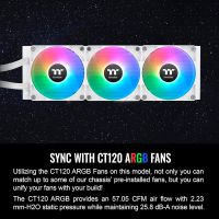 Система жидкостного охлаждения ThermalTake TH360 V2 ARGB Sync Snow Edition (CL-W365-PL12SW) изображение 9