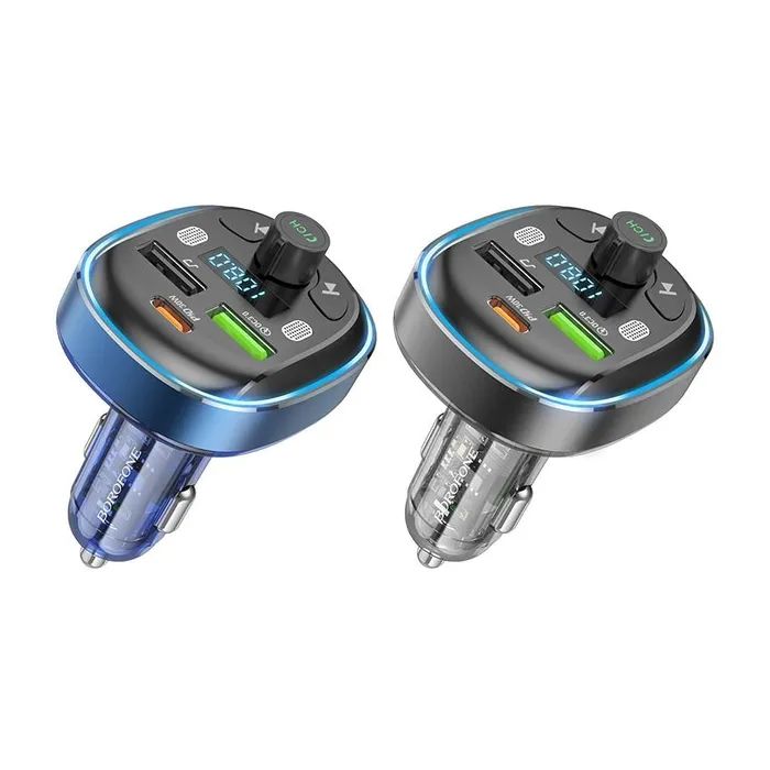 FM модулятор BOROFONE BC47, Gray, Box зображення 5