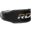 Атлетический пояс RDX 4 шкіряний Black Gold L (WBS-4RB-L) изображение 4