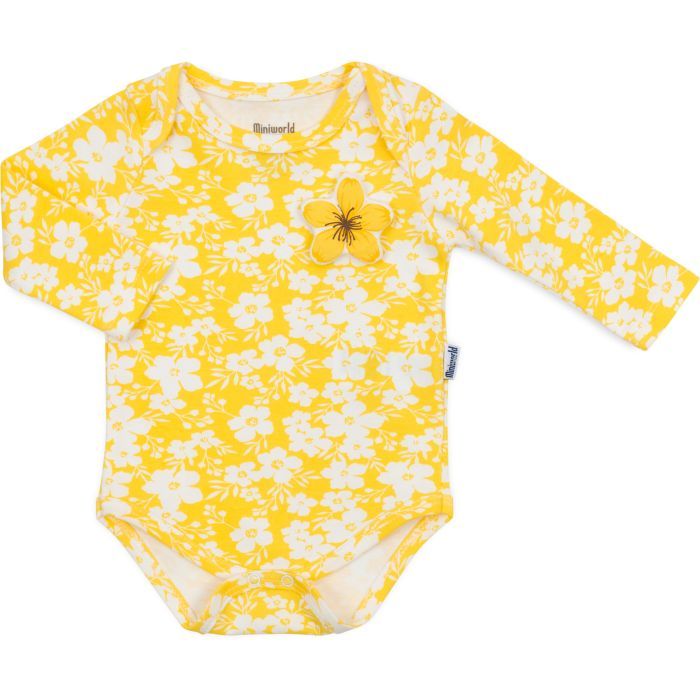Набір дитячого одягу Miniworld з квіточками (16350-68G-yellow) зображення 2