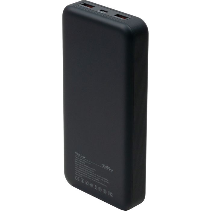 Батарея универсальная Vinga 30000 mAh 100W Display VA Grey (Li-Ion) (VPBB30100) изображение 3