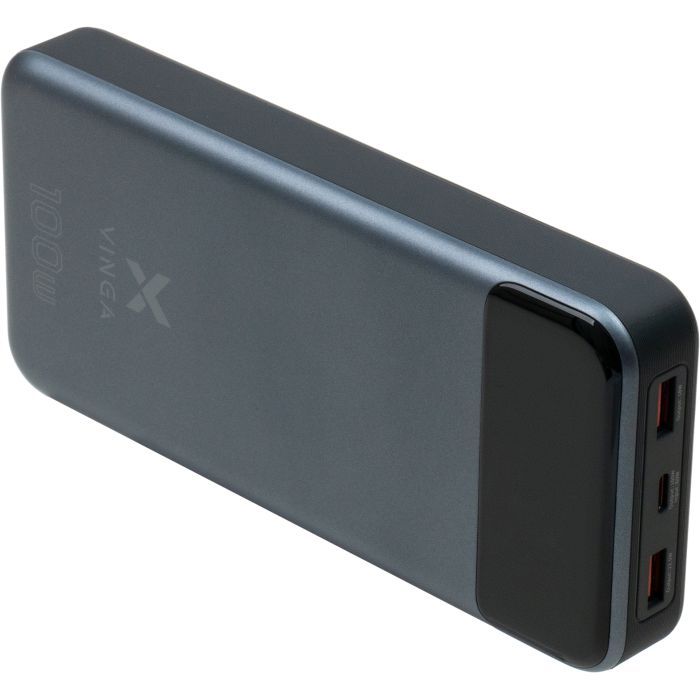 Батарея универсальная Vinga 30000 mAh 100W Display VA Grey (Li-Ion) (VPBB30100) изображение 6