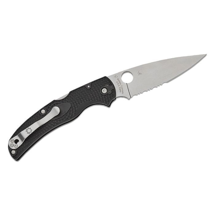 Ніж Spyderco Native Chief Satin BD1N Serrated Black FRN (C244PSBK) зображення 2