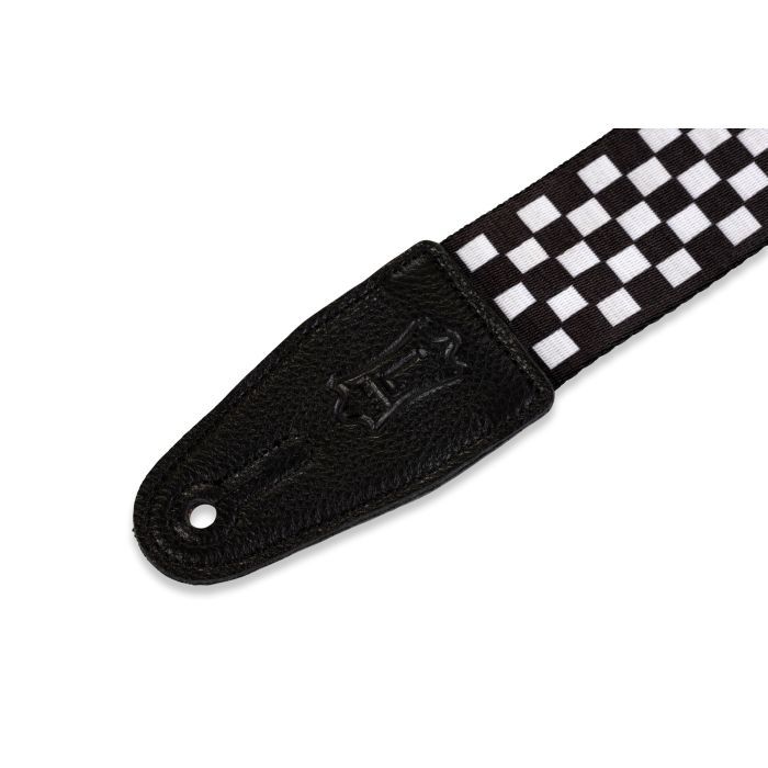 Ремень для гитары Levy's Print Series Guitar Strap Black And White Checkers (MP-28) изображение 2