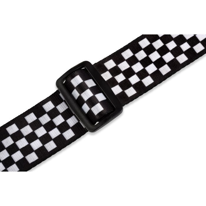 Ремень для гитары Levy's Print Series Guitar Strap Black And White Checkers (MP-28) изображение 3