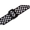 Ремень для гитары Levy's Print Series Guitar Strap Black And White Checkers (MP-28) изображение 3