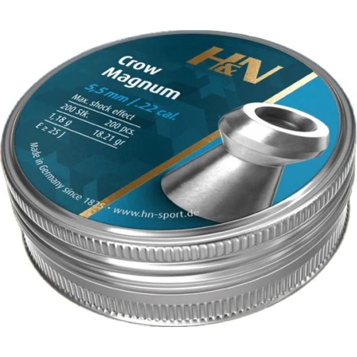 Пульки H&N Crow Magnum 5,5 мм 1.18 г 200шт/уп (92225500003)