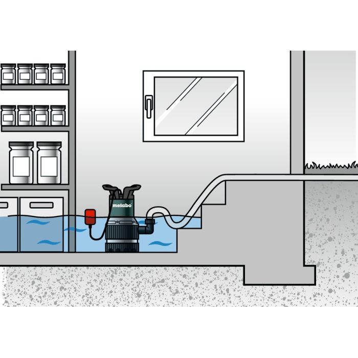 Погружной насос Metabo TPS 14000 COMBI, 770Вт, 14куб/час, 8.5м (0251400000) изображение 3