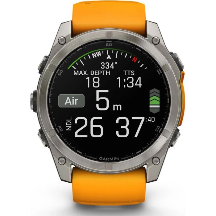 Смарт-часы Garmin fenix 8 51mm, AMOLED, Saph, Ti/Bare/Grpht, SparkOrg/GrphtBd, (010-02905-11) изображение 10