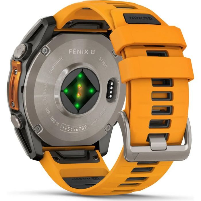 Смарт-часы Garmin fenix 8 51mm, AMOLED, Saph, Ti/Bare/Grpht, SparkOrg/GrphtBd, (010-02905-11) изображение 6