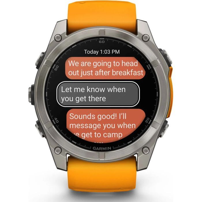 Смарт-часы Garmin fenix 8 51mm, AMOLED, Saph, Ti/Bare/Grpht, SparkOrg/GrphtBd, (010-02905-11) изображение 8