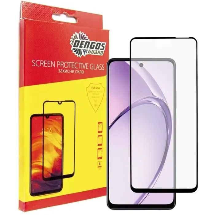 Стекло защитное Dengos Full Glue OPPO A3 (black) (TGFG-373)