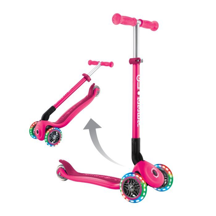 Самокат Globber Primo Foldable Lights колеса с подсветкой до 50 кг. 3+ Зеленый (432-106-3) изображение 7