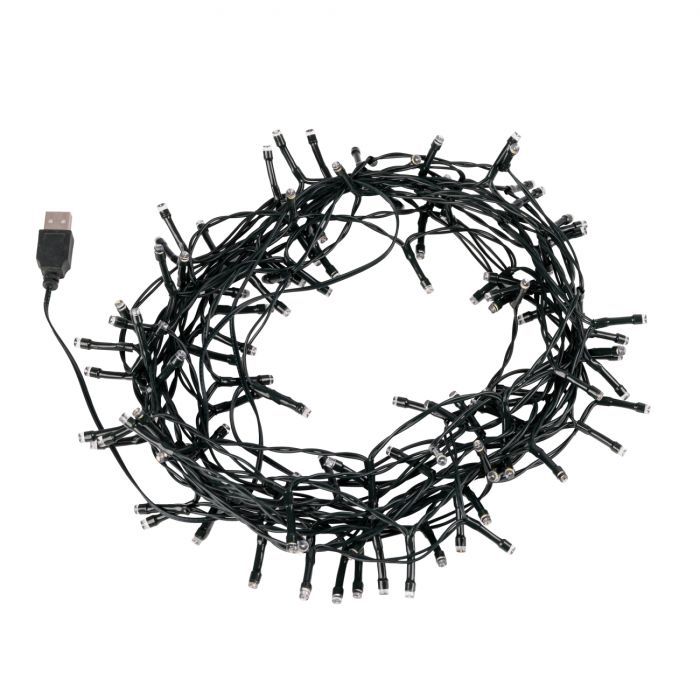 Гирлянда YES! Fun Нить 120 LED Теплый белый 8.4 м Мерцание USB (975064) изображение 2