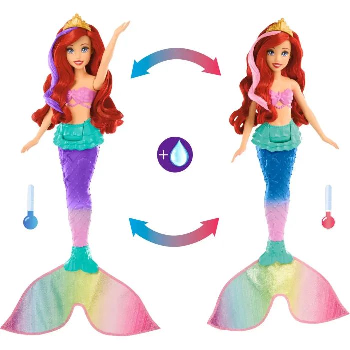 Кукла Disney Princess русалочка Ариэль Цветные эффекты (HPD43) изображение 5