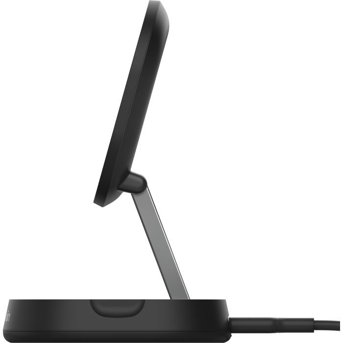 Зарядний пристрій Belkin 15W Magnetic Stand Qi2 20W adapter USB-C black (WIA008VFBK) зображення 2