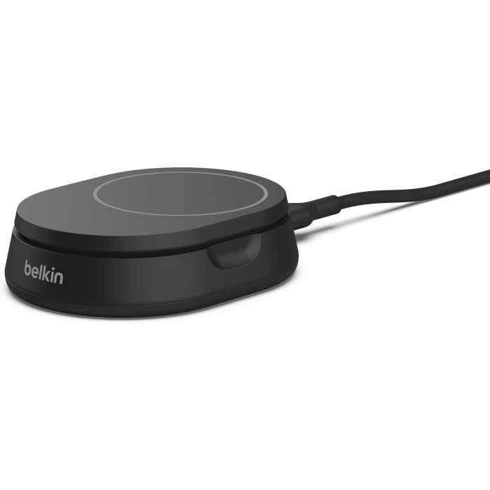 Зарядний пристрій Belkin 15W Magnetic Stand Qi2 20W adapter USB-C black (WIA008VFBK) зображення 3