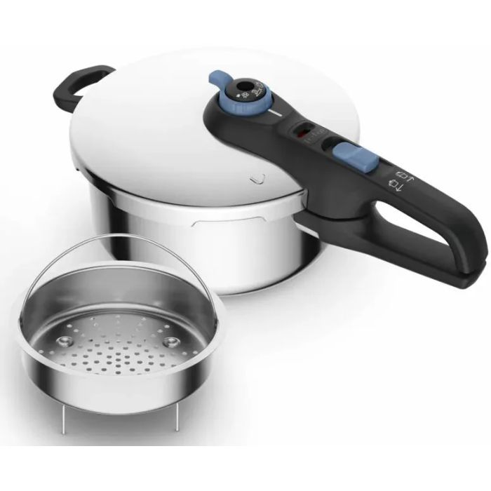 Каструля Tefal Secure Trendy, 4л, (скороварка) з паровим кошиком (P2580402) зображення 2