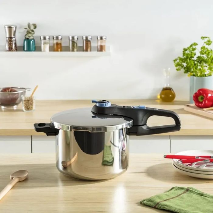 Каструля Tefal Secure Trendy, 4л, (скороварка) з паровим кошиком (P2580402) зображення 4