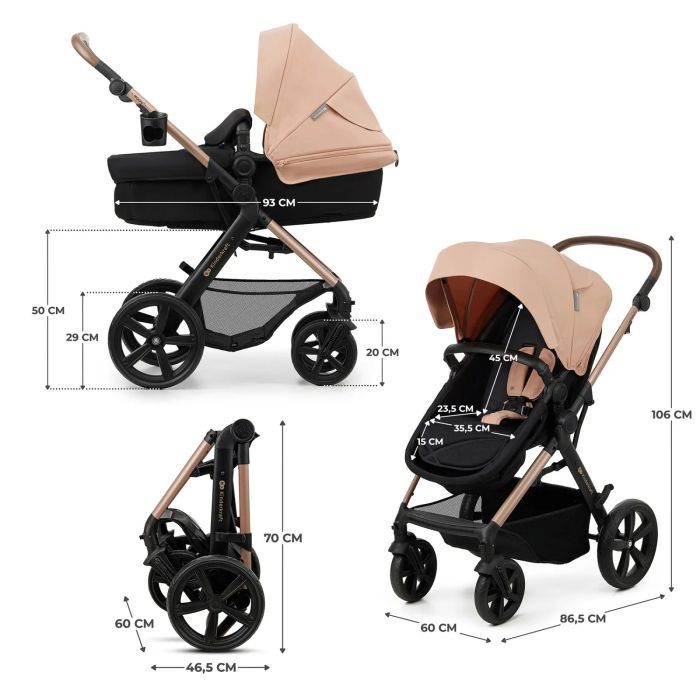 Коляска Kinderkraft 3 в 1 Moov 2 Pure Black (KSMOOV02BLKEV00) (5902533925780) изображение 8