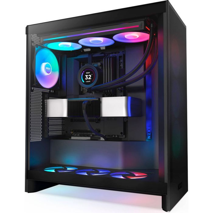 Корпус NZXT H7 Flow RGB All Black (CM-H72FB-R1) изображение 9