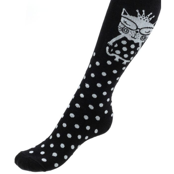 Колготки дитячі UCS Socks з котиком (M0C0301-2106-7-black) зображення 2