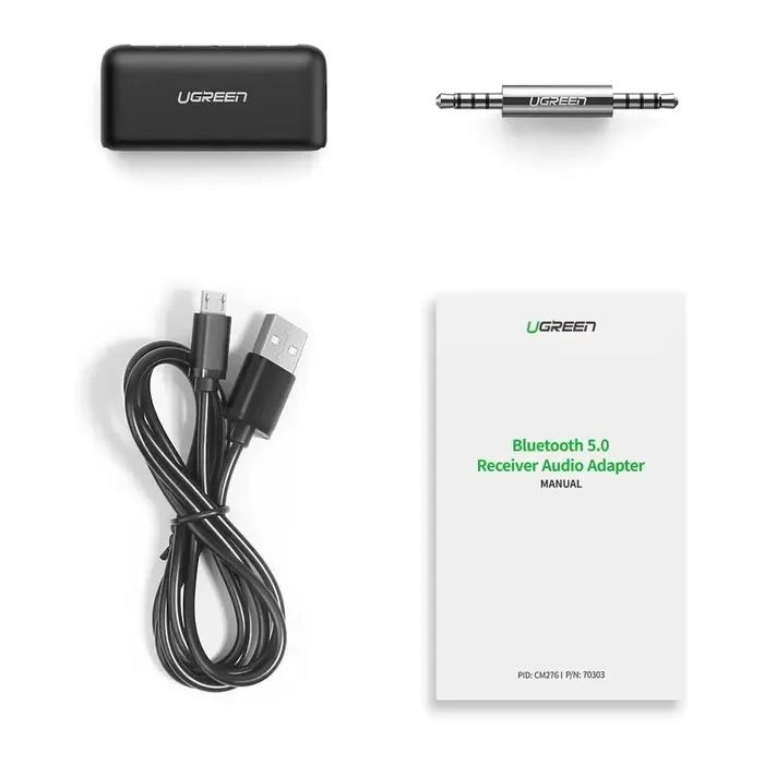 FM модулятор Ugreen CM276 Bluetooth 5.0 Receiver Audio Adapter (CM276) изображение 2