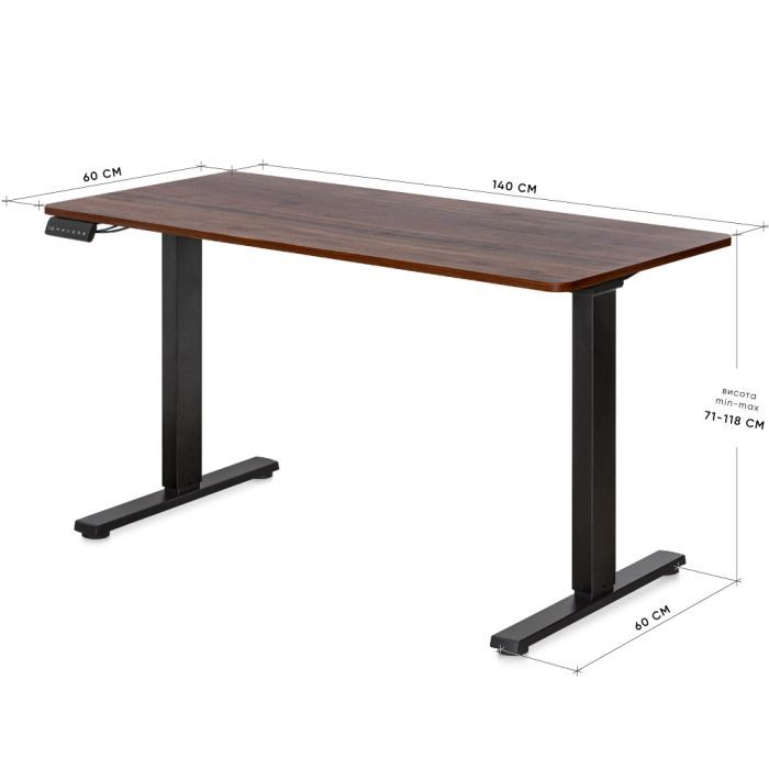 Компьютерный стол Mealux PowerDesk Duo Walnut (EVO-242 Duo Walnut /B) изображение 3