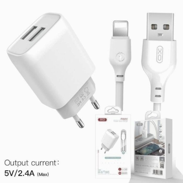 Зарядное устройство XO L57 2.4A/2USB + lightning (XO-L57-LGHT) изображение 5