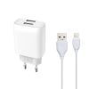 Зарядное устройство XO L57 2.4A/2USB + lightning (XO-L57-LGHT)