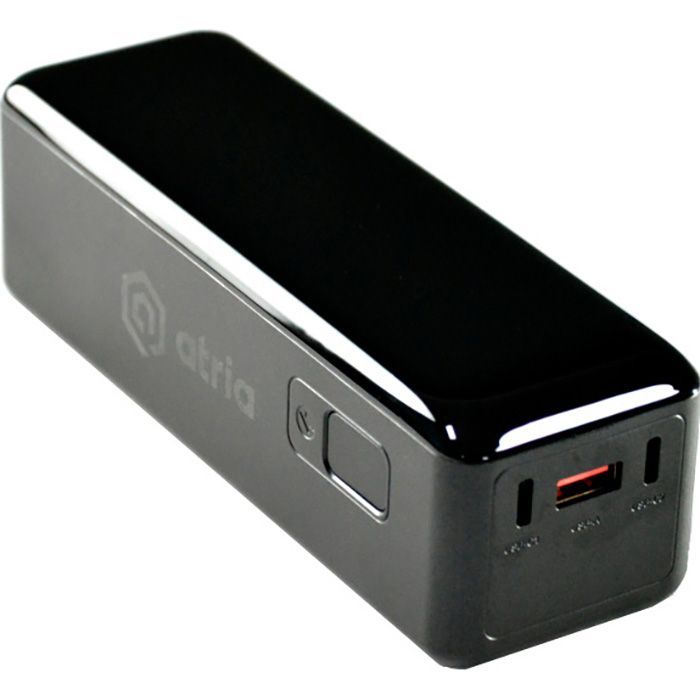 Батарея универсальная Atria 30000mAh PD/3.1/160W(Max)80W+80W, QC/3.0/22.5W (WPD-160S)