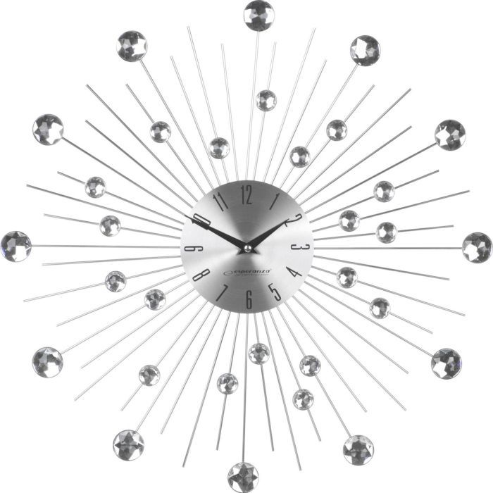 Настінний годинник Esperanza Wall Clock Boston 50 см з променями з і сталі та кристалами (EHC002)