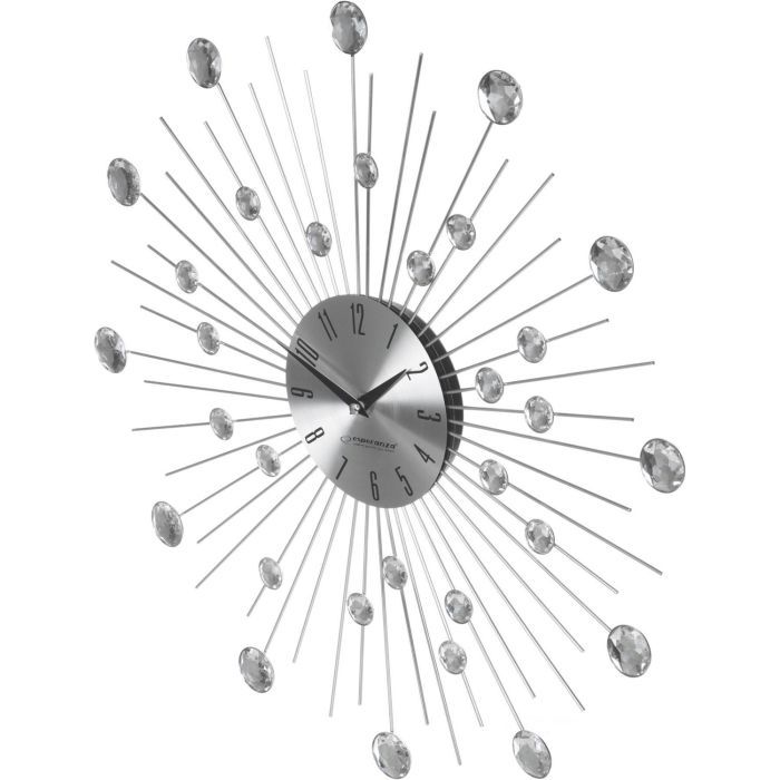 Настінний годинник Esperanza Wall Clock Boston 50 см з променями з і сталі та кристалами (EHC002) зображення 2