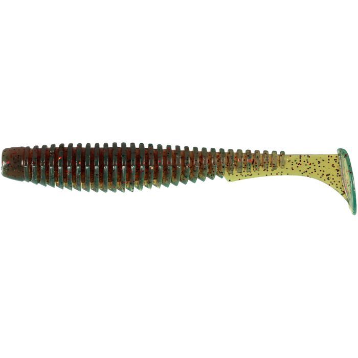 Силікон рибальський FishUP U-Shad 4" 204 - Green Pumpkin/Chartreuse (8шт/уп) (1864.11.21)