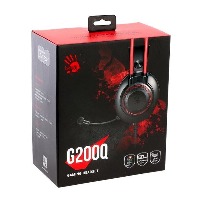Наушники A4Tech Bloody G200Q Black/Red (4711421002226) изображение 9