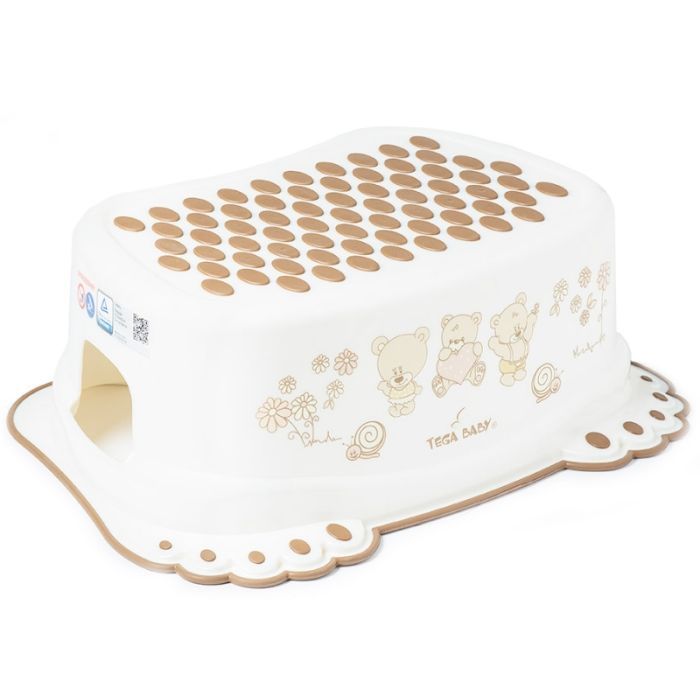 Подставка детская Tega Baby Teddy Bear антиковзка white pearl (MS-017-118)