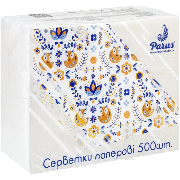 Салфетки столовые Parus 1 слой 500 шт. (4820205440410)
