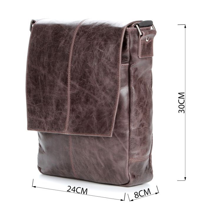 Сумка Shvigel Кожаная Коричневая (00796) изображение 4