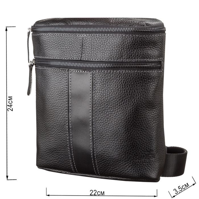 Сумка Shvigel Кожаная Черная (11102) изображение 3