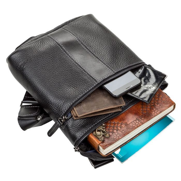 Сумка Shvigel Кожаная Черная (11102) изображение 5