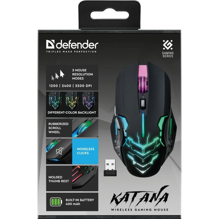 Мышка Defender Katana GM-511 LED Wireless Black (52511) изображение 11
