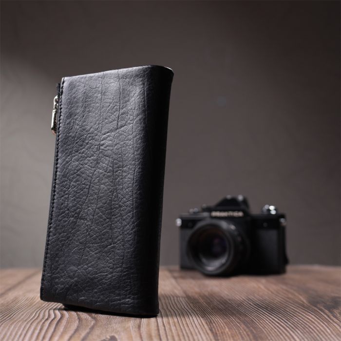 Гаманець ST Leather Унісекс з м'якої натуральної шкіри Чорний (22743) зображення 10