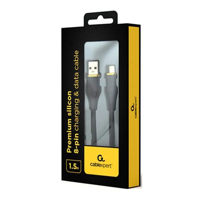 Дата кабель USB 2.0 AM to Lightning 1.5m 2.1A Cablexpert (CC-USB2S-AM8PM-1.5M-P) изображение 2