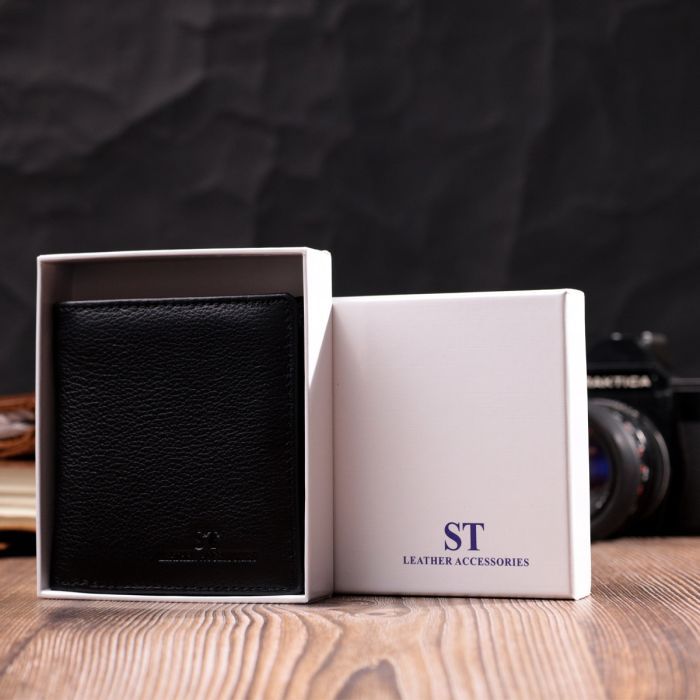 Гаманець ST Leather З натуральної шкіри Чорний (19466) зображення 10