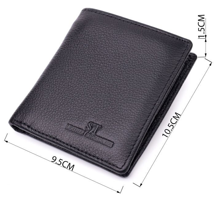 Гаманець ST Leather З натуральної шкіри Чорний (19466) зображення 3