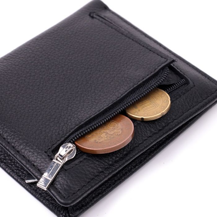 Гаманець ST Leather З натуральної шкіри Чорний (19466) зображення 7