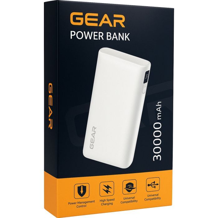 Батарея универсальная GEAR 30000mAh, PD/100W, black (DL302C) изображение 3