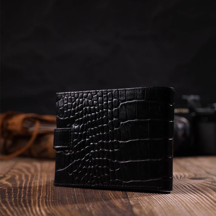 Гаманець Bond Accessories З натуральної шкіри Чорний (21995) зображення 10