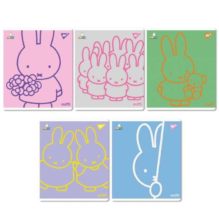 Тетрадь Yes Miffy 12 листов косая линия (767501)